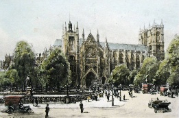 Westminster Abbey, london, etching