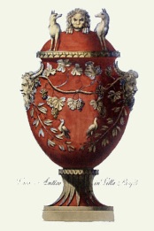 classical Vase print, terracotta