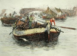 Thames Lightermen etching