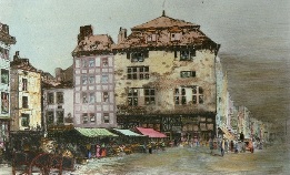 French Market Square with cart