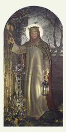 Light of the World, after holman hunt, hand colored