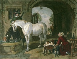 Horses at the Fountain, landseer