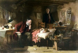 The Doctor, etching after Fildes