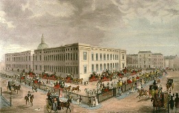 hand coloured print of General Post Office, London