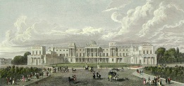 hand colored print of St. James Park, London