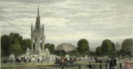 London, Albert Memorial, Hyde Park, engraving