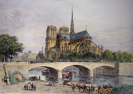 large print of Notre Dame, Paris