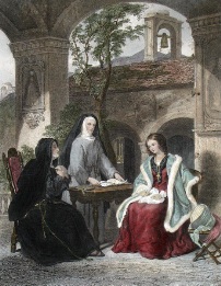 Proselytizing, hand coloured print