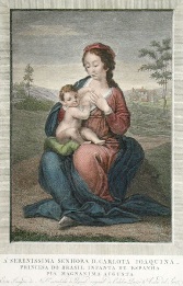 Madonna, Infanta de Espanha, hand coloured print