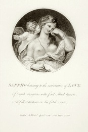 Sappho Listening to Cupid, classical print