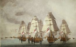 battle of trafalgar by Robert Dodd