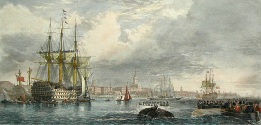 print of Portsmouth Harbour & Dockyard