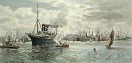 print of Southampton Docks