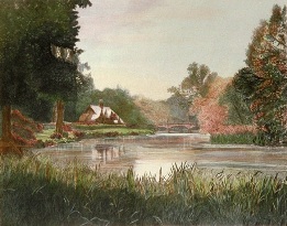 print of river Thames at Nuneham