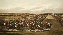 Tattenham Corner, large hand coloured print