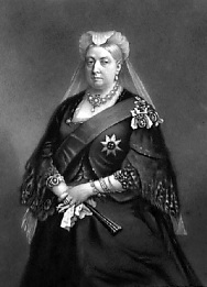 older Queen Victoria, etching