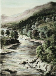 highland stream print