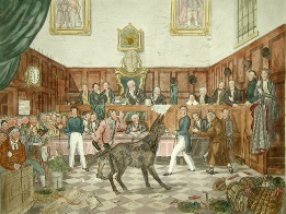 Trial Of 'Bill Burn', caricature